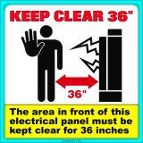 9225 Keep Clear 36 inches wall, door everywhere sticker